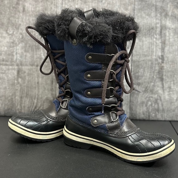 Sorel Tofino Blue Winter Faux Fur Boots [S8642] - Picture 1 of 11